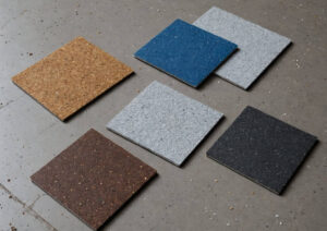 Gray flake blend showing garage floor coating colors in a Michigan garage